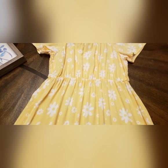 Wonder Nation Yellow Floral Kids Dress Size 7/8 Summer Dress - Picture 10 of 14